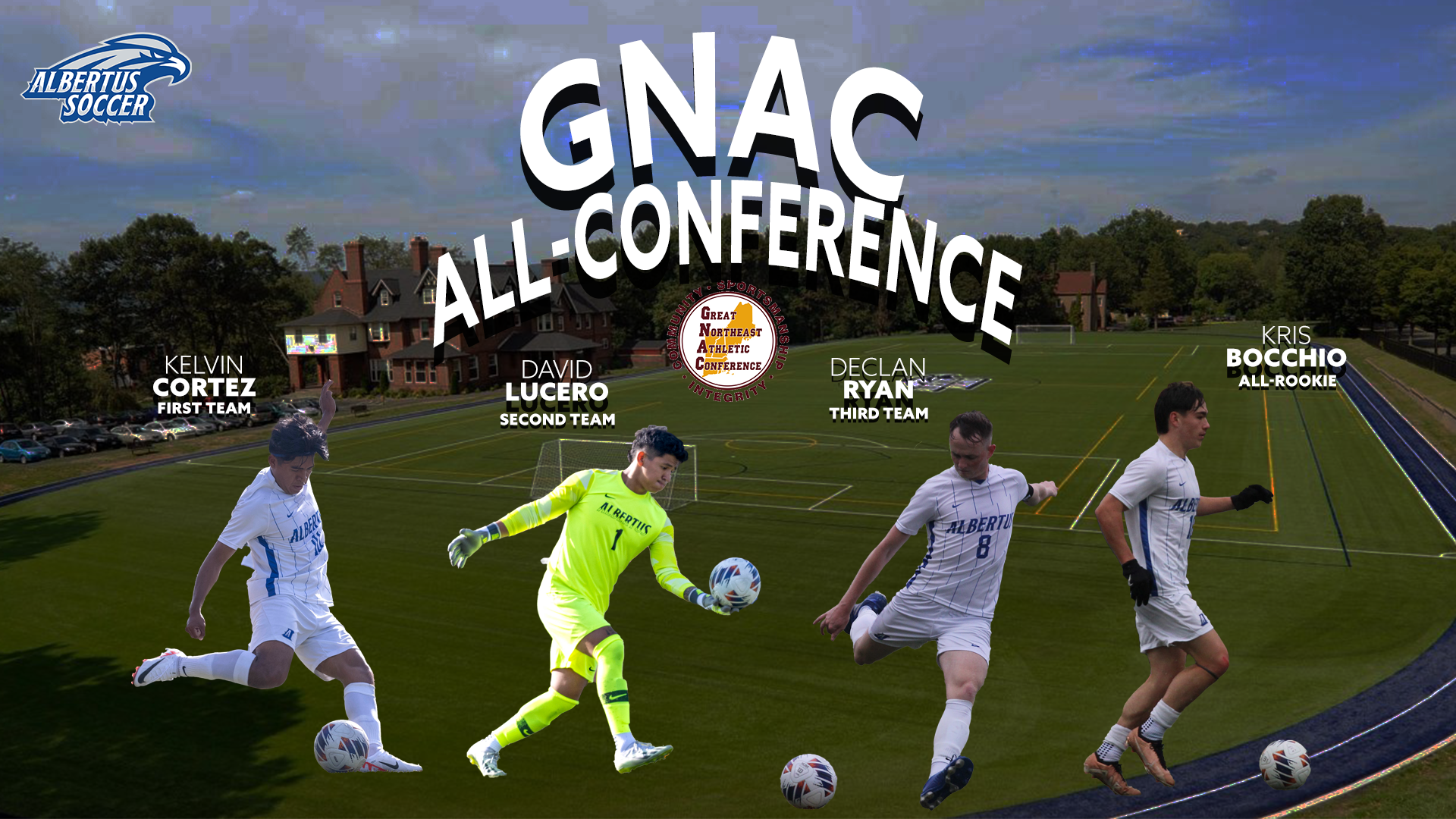 Four Men's Soccer Players Earn All-GNAC Recognition