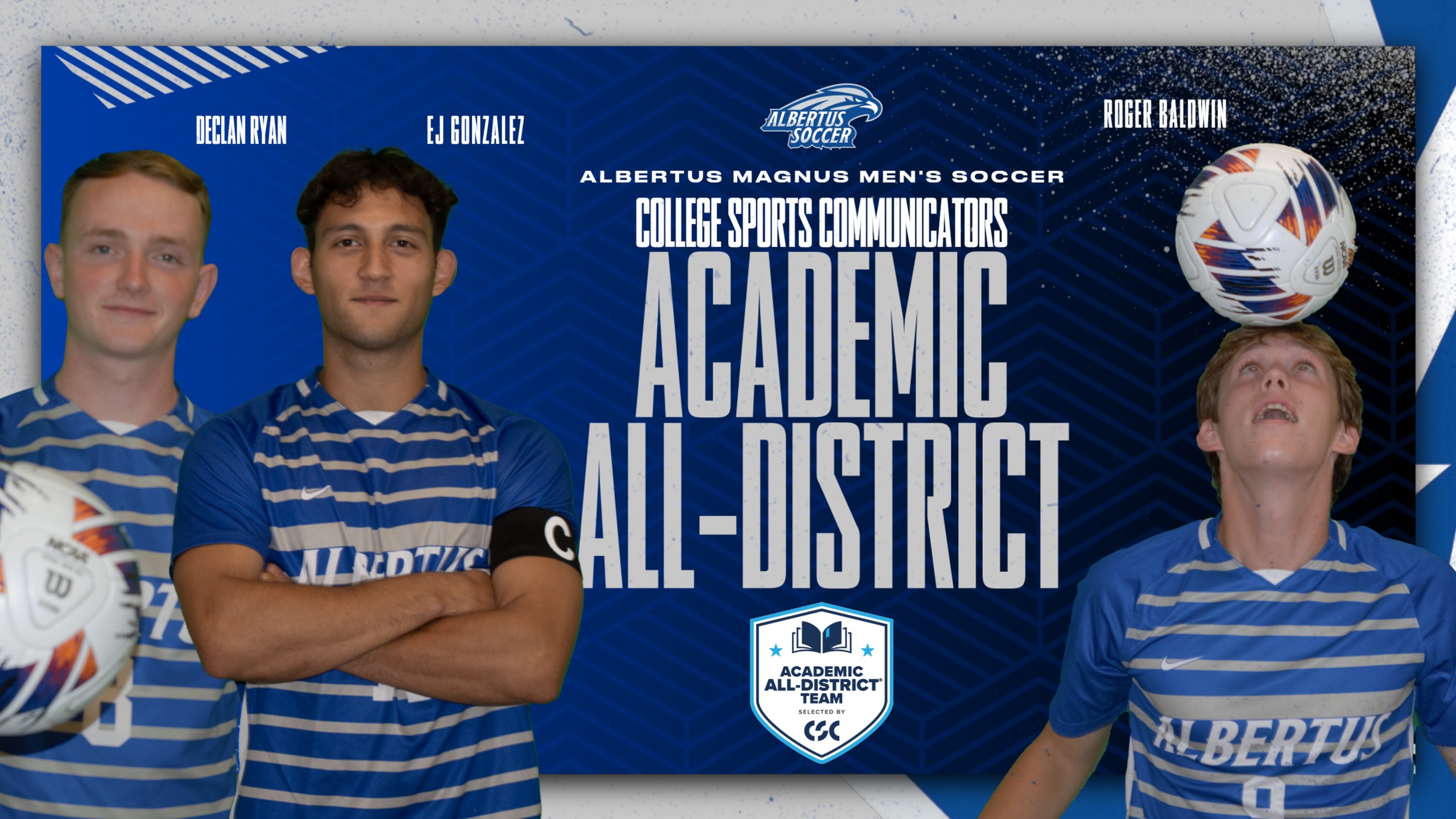 Three Men's Soccer Players Named To CSC Academic All-District Team