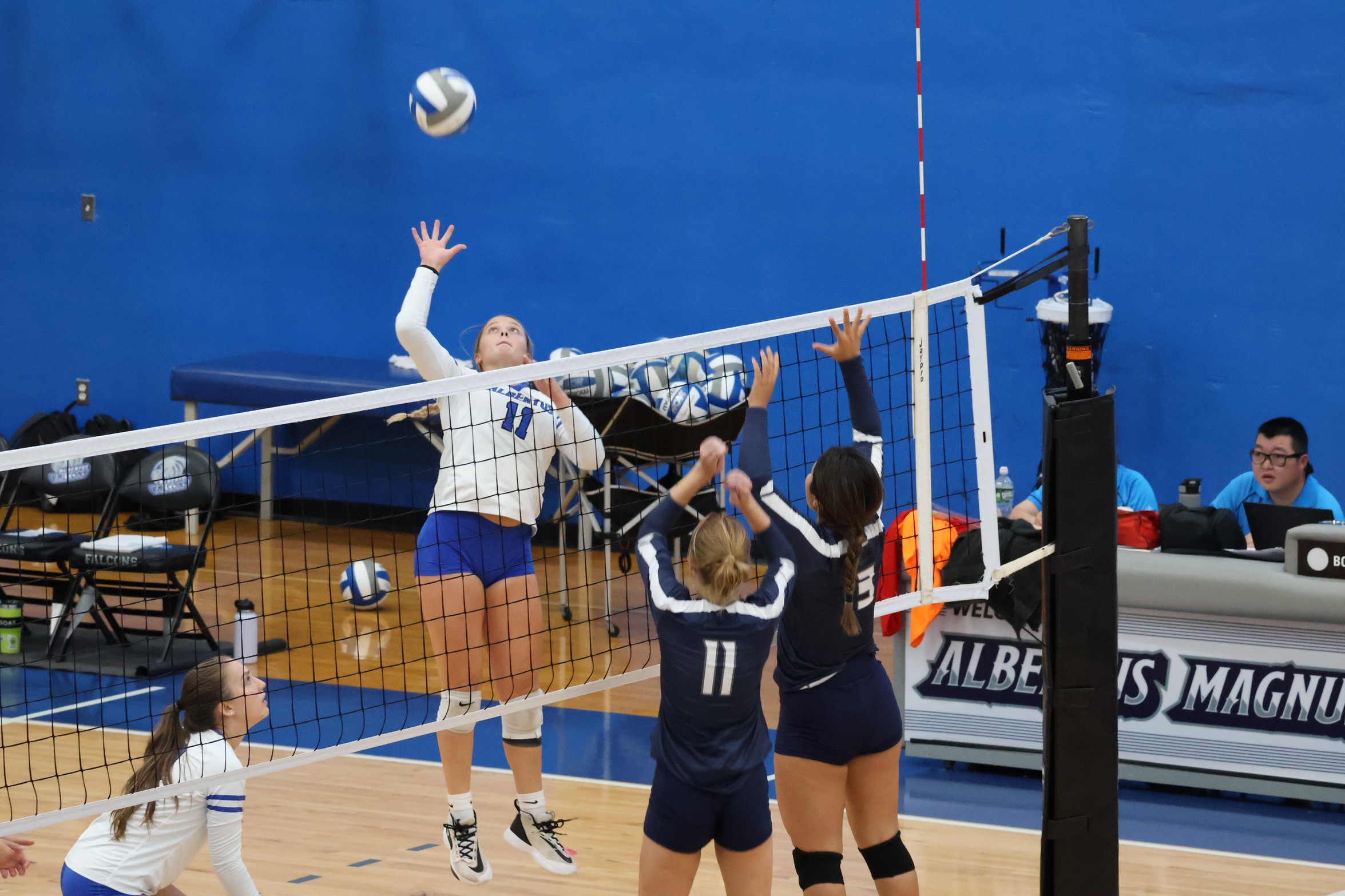 Women's Volleyball Splits Tri-Match, Beats Purchase For Second Time