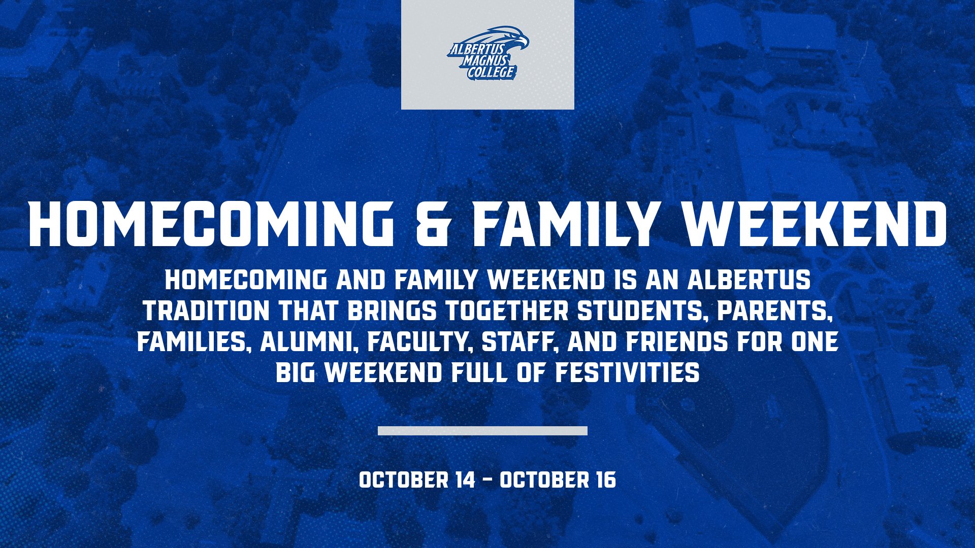 Albertus Magnus College Homecoming Weekend Set for Oct. 14 - Oct. 16