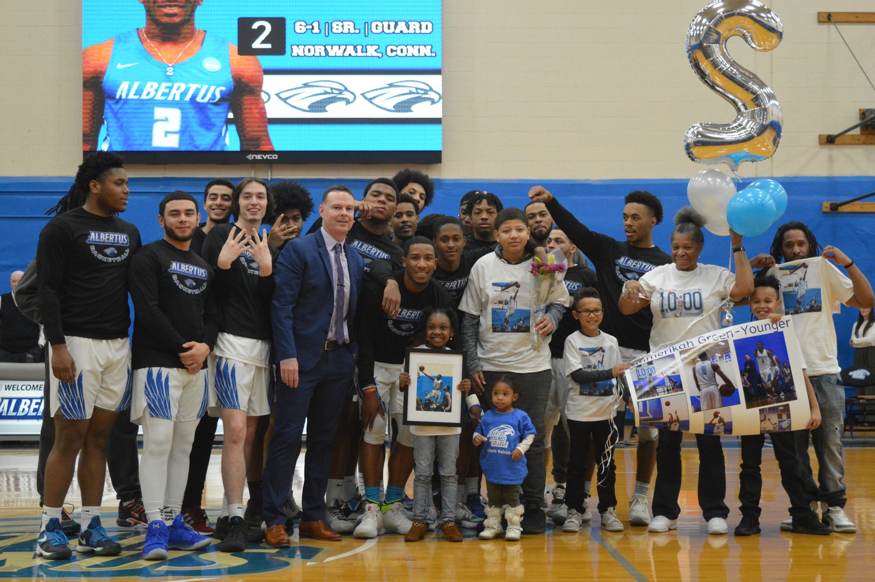 Falcons Come Up Big on Senior Night with 97-82 Victory over Emmanuel (Mass.)