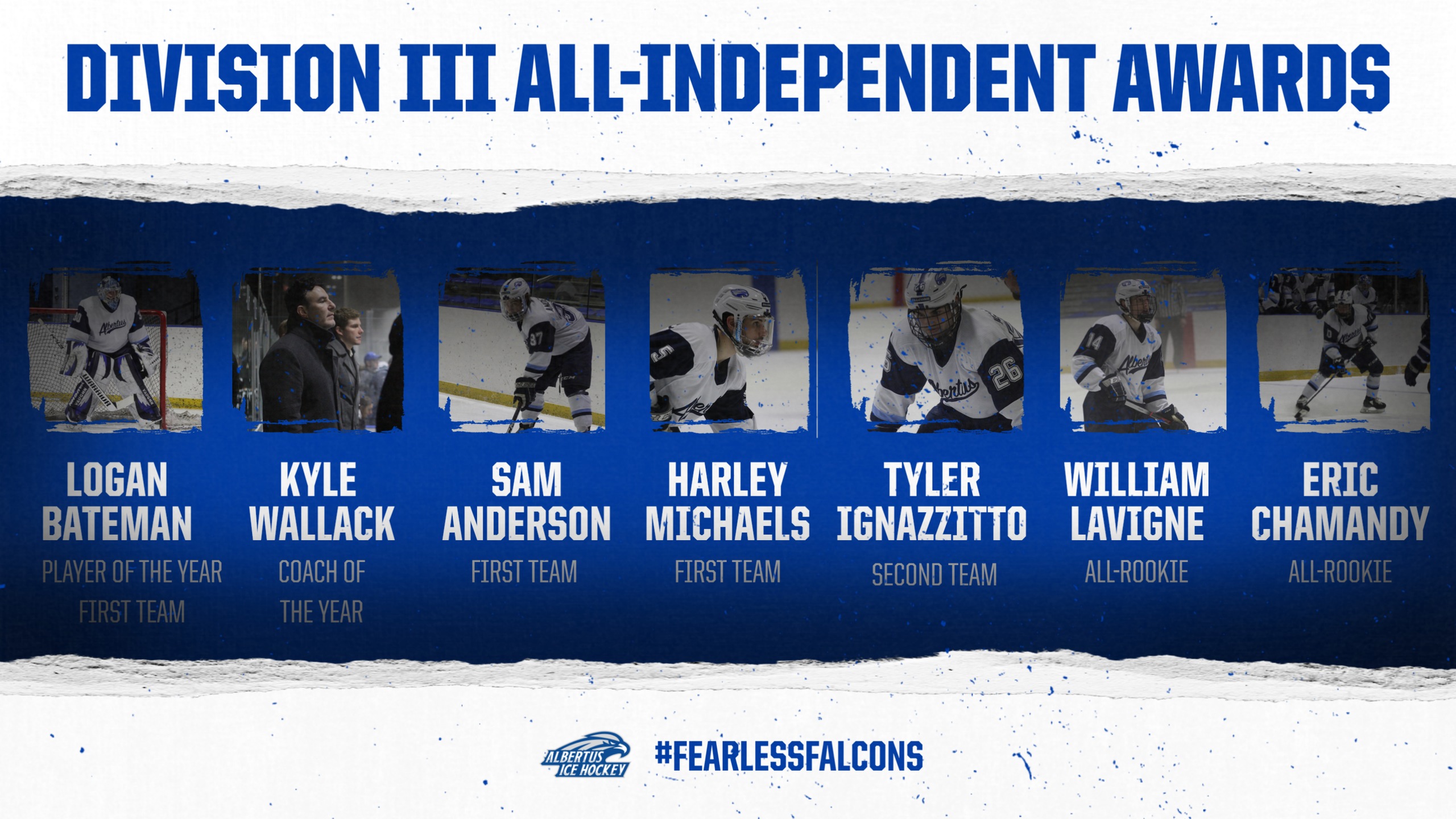 Men's Hockey Gets Six On All-Independent Team; Bateman Named Player Of The Year, Wallack Named Coach Of The Year